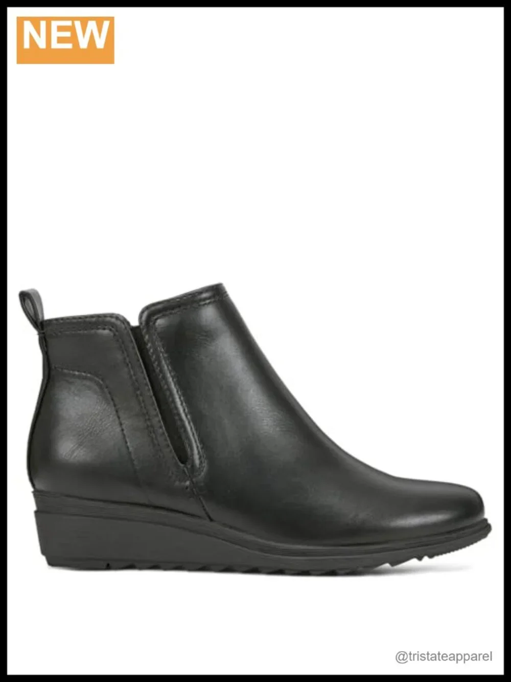 Women's Ankle Boots with Wedge Heel and Zipper Closure